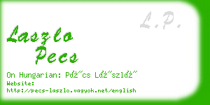 laszlo pecs business card